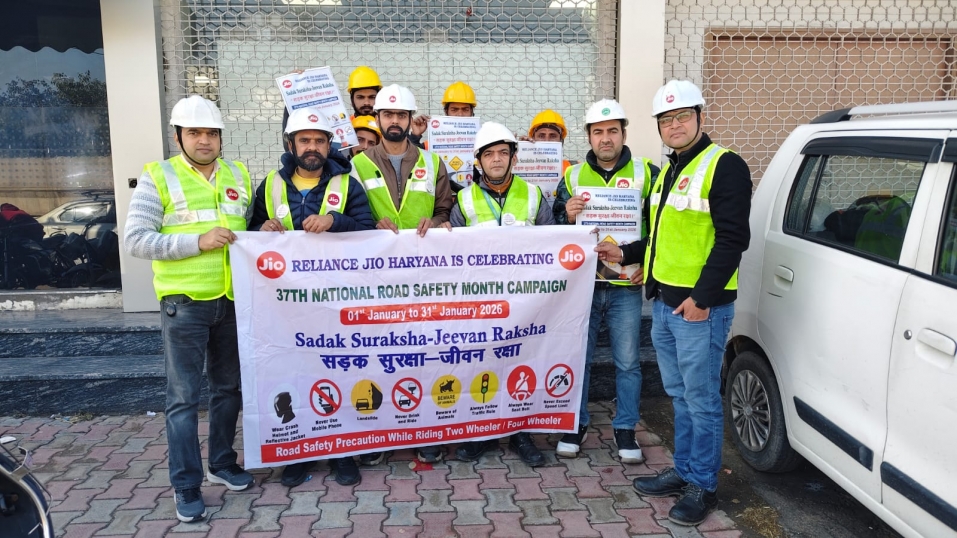 रिलायंस जियो ने पूरे हरियाणा में राष्ट्रीय सड़क सुरक्षा माह मनाया